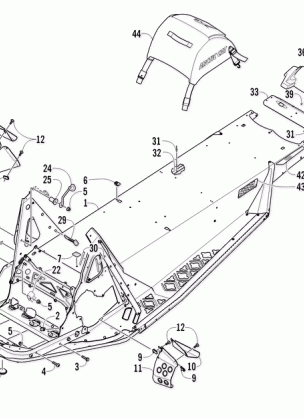 CHASSIS REAR BUMPER AND SNOWFLAP ASSEMBLY