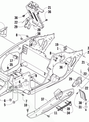 FRONT FRAME AND FOOTREST ASSEMBLY