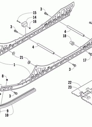 SLIDE RAIL AND TRACK ASSEMBLY