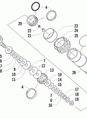 REAR SUSPENSION FRONT ARM SHOCK ABSORBER