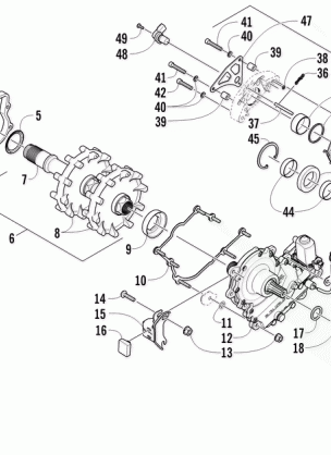 DRIVE TRAIN SHAFT AND BRAKE ASSEMBLIES