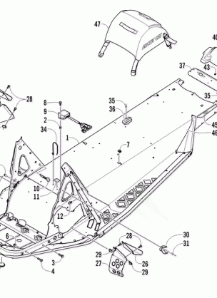 CHASSIS REAR BUMPER AND SNOWFLAP ASSEMBLY