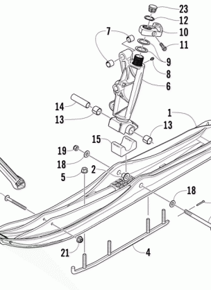 SKI AND SPINDLE ASSEMBLY