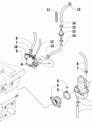 CARBURETOR AND FUEL PUMP ASSEMBLY