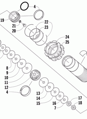 REAR SUSPENSION FRONT ARM SHOCK ABSORBER