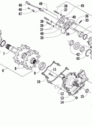 DRIVE TRAIN SHAFT AND BRAKE ASSEMBLIES