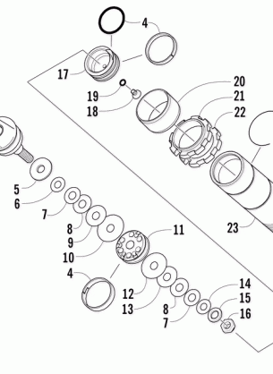 REAR SUSPENSION FRONT ARM SHOCK ABSORBER