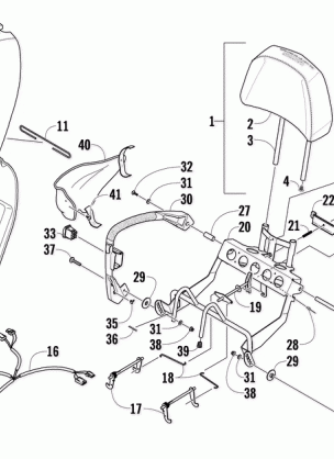 PASSENGER SEAT AND BACKREST ASSEMBLY