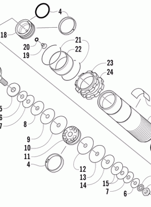 REAR SUSPENSION FRONT ARM SHOCK ABSORBER