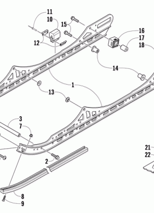 SLIDE RAIL AND TRACK ASSEMBLY