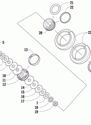 REAR SUSPENSION FRONT ARM SHOCK ABSORBER