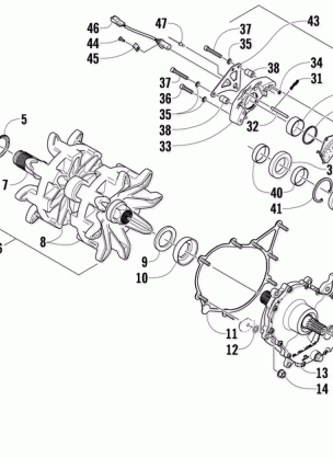 DRIVE TRAIN SHAFT AND BRAKE ASSEMBLIES