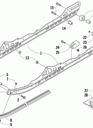 SLIDE RAIL AND TRACK ASSEMBLY