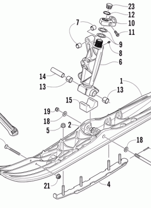 SKI AND SPINDLE ASSEMBLY