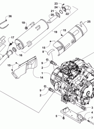 ENGINE AND EXHAUST