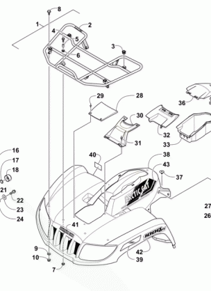 FRONT RACK BODY PANEL AND HEADLIGHT ASSEMBLIES