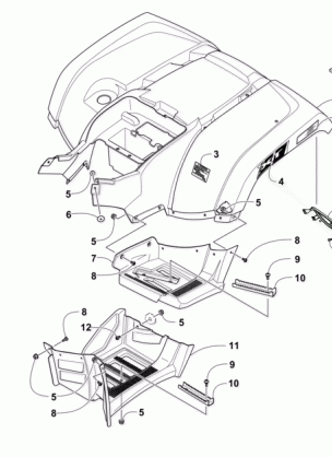 REAR BODY PANEL FOOTWELL AND TAILLIGHT ASSEMBLIES