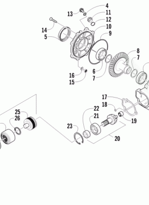 REAR DRIVE GEARCASE ASSEMBLY