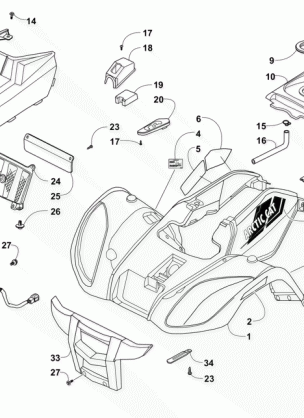 FRONT BODY PANEL AND HEADLIGHT ASSEMBLIES