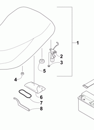 SEAT BATTERY AND TOOL KIT ASSEMBLIES