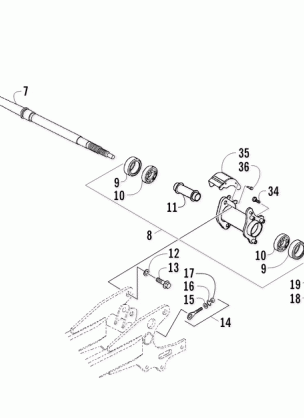 REAR AXLE AND BRAKE ASSEMBLY