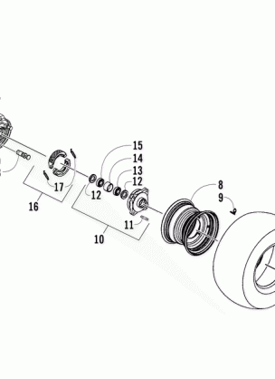 FRONT WHEEL AND BRAKE ASSEMBLIES