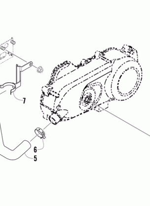 KICK STARTER AND COOLING DUCT ASSEMBLY