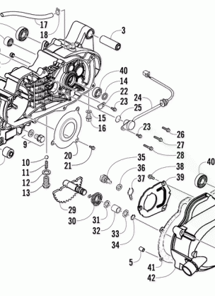 LEFT CRANKCASE AND COVER ASSEMBLY