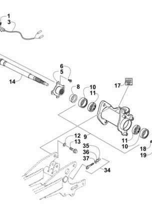 REAR AXLE AND BRAKE ASSEMBLY