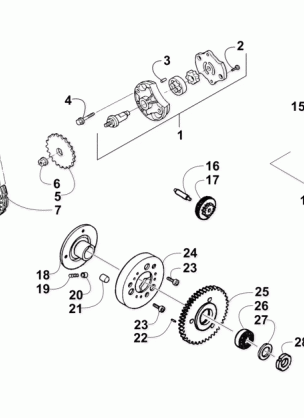 STARTER MOTOR AND OIL PUMP ASSEMBLY