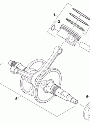 CRANKSHAFT AND PISTON ASSEMBLY