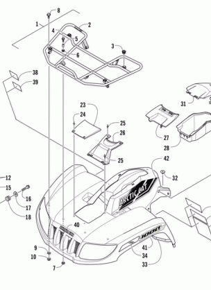 FRONT RACK BODY PANEL AND HEADLIGHT ASSEMBLIES