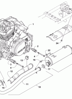 ENGINE AND EXHAUST