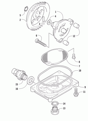 OIL PUMP AND STRAINER ASSEMBLY