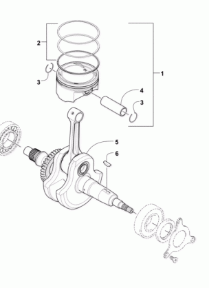 CRANKSHAFT AND PISTON ASSEMBLY