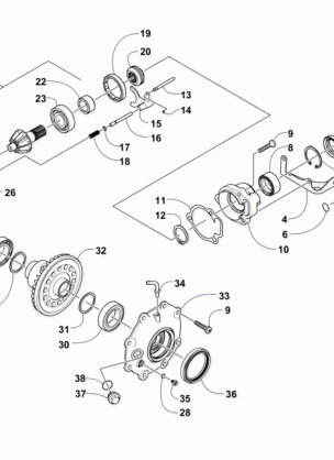 FRONT DRIVE GEARCASE ASSEMBLY