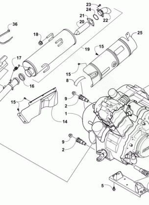 ENGINE AND EXHAUST