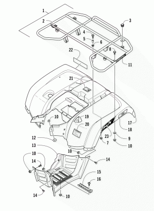 REAR RACK BODY PANEL AND FOOTWELL ASSEMBLIES