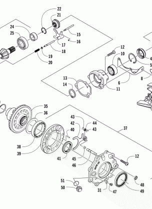 FRONT DRIVE GEARCASE ASSEMBLY