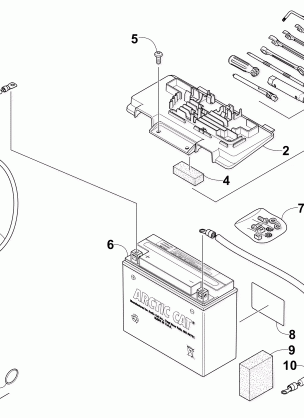 BATTERY AND STARTER ASSEMBLY