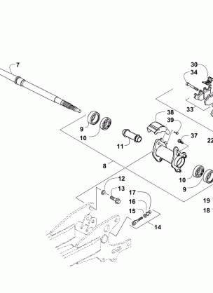 REAR AXLE AND BRAKE ASSEMBLY