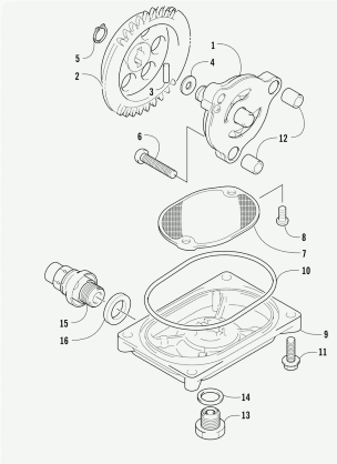 OIL PUMP AND STRAINER ASSEMBLY