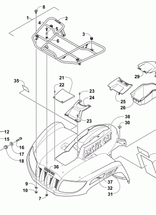 FRONT RACK BODY PANEL AND HEADLIGHT ASSEMBLIES (Camo)