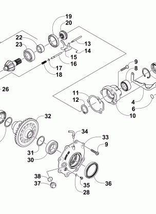 FRONT DRIVE GEARCASE ASSEMBLY