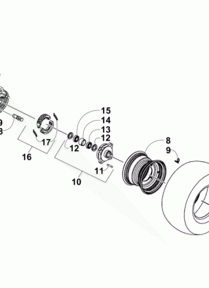 FRONT WHEEL AND BRAKE ASSEMBLIES