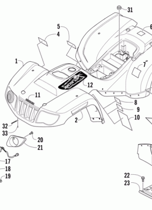 BODY PANEL AND HEADLIGHT ASSEMBLY