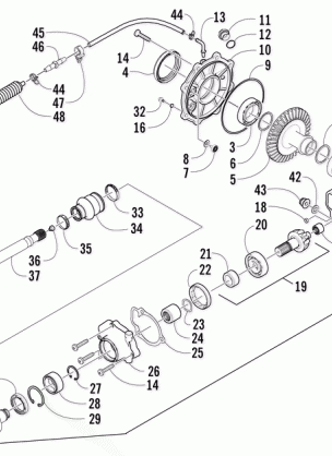 REAR DRIVE GEARCASE ASSEMBLY