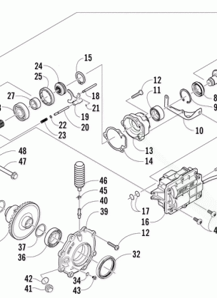 FRONT DRIVE GEARCASE ASSEMBLY