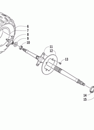 RIGHT REAR WHEEL ASSEMBLY