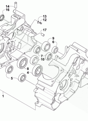 CRANKCASE ASSEMBLY (UP to VIN:  4UF07ATV47T237701)